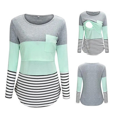 Modne majice za dojilje Majice s dugim rukavima za trudnice i dojilje Majice s dugim rukavima za trudnice Odjeća za dojilje Majice s donjim dijelom