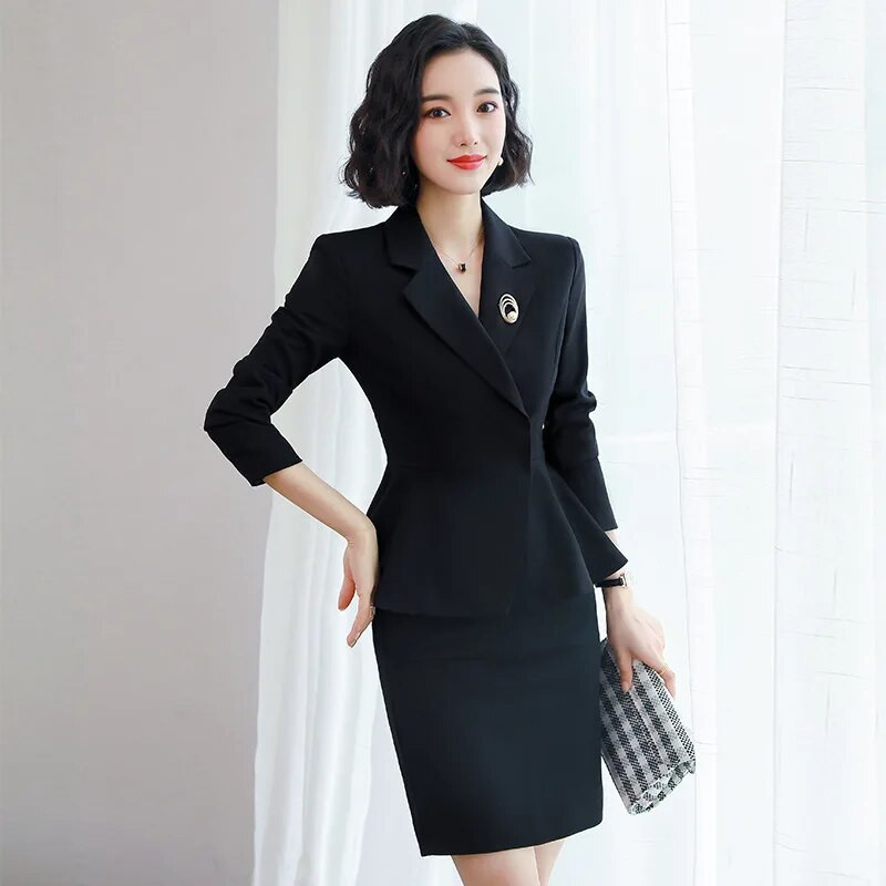 IZICFLY pavasara rudens jauni modes formas tērpi lietišķajiem kostīmiem ar biksēm slaids biroja žakete sieviešu darba apģērbs 2 daļ. komplekts zils