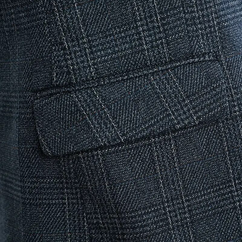 2022 Visoka kvaliteta 5XL (odijelo+prsluk+hlače) muška elegantna modna poslovna uska lanena ležerna haljina džentlmenski komplet od 3 komada