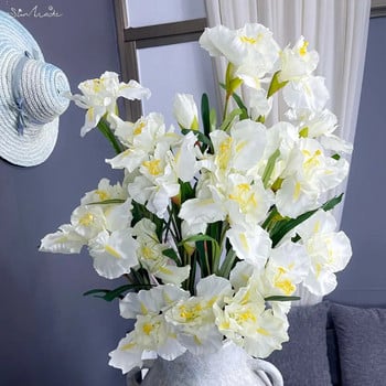 SunMade Easy Shaped Large Iris Flower Branch Домашна сватбена украса Фалшиви растения Консумативи за аранжиране на цветя Flores Artificales