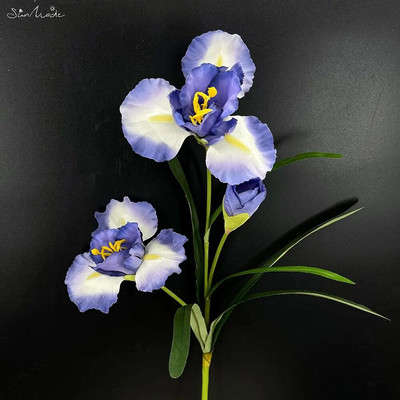 SunMade Lengvos formos didelė rainelės gėlių šakelė namų vestuvių dekoravimas netikri augalai gėlių kompozicijos reikmenys Flores Artificales