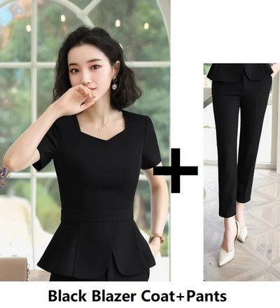 Svečana ženska poslovna odijela s 2-dijelnim kompletom hlača i gornjim dijelovima OL stilovi Ženska uredska radna odjeća Profesionalni sakoi Komplet hlača