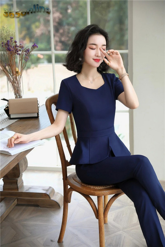 Svečana ženska poslovna odijela s 2-dijelnim kompletom hlača i gornjim dijelovima OL stilovi Ženska uredska radna odjeća Profesionalni sakoi Komplet hlača