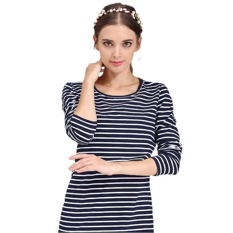 Prugaste trudničke majice dugih rukava Odjeća za dojenje za trudnice Pamučne majice nakon poroda Besplatna dostava