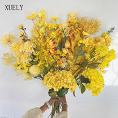 Žuta serija Umjetno cvijeće Biljke DIY Prolaz za vjenčanje Cvjetni aranžman Prozor Materijali za izlaganje Božićni dekor Rekvizit za događaj