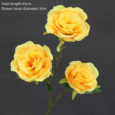 Žuta serija Umjetno cvijeće Biljke DIY Prolaz za vjenčanje Cvjetni aranžman Prozor Materijali za izlaganje Božićni dekor Rekvizit za događaj