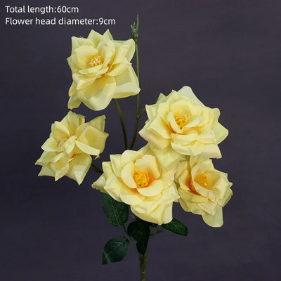 Žuta serija Umjetno cvijeće Biljke DIY Prolaz za vjenčanje Cvjetni aranžman Prozor Materijali za izlaganje Božićni dekor Rekvizit za događaj