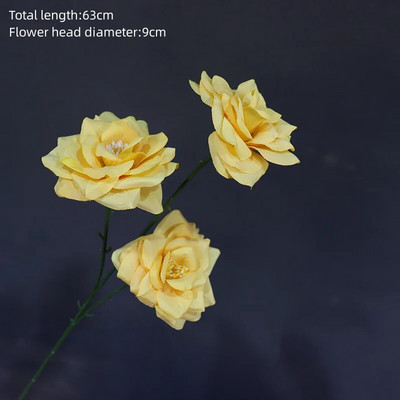 Žuta serija Umjetno cvijeće Biljke DIY Prolaz za vjenčanje Cvjetni aranžman Prozor Materijali za izlaganje Božićni dekor Rekvizit za događaj