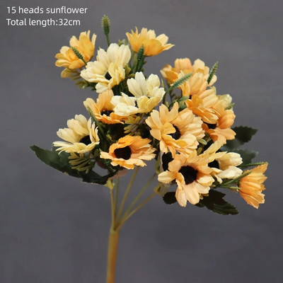 Žuta serija Umjetno cvijeće Biljke DIY Prolaz za vjenčanje Cvjetni aranžman Prozor Materijali za izlaganje Božićni dekor Rekvizit za događaj