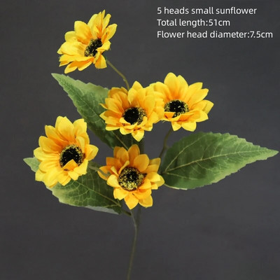 Žuta serija Umjetno cvijeće Biljke DIY Prolaz za vjenčanje Cvjetni aranžman Prozor Materijali za izlaganje Božićni dekor Rekvizit za događaj