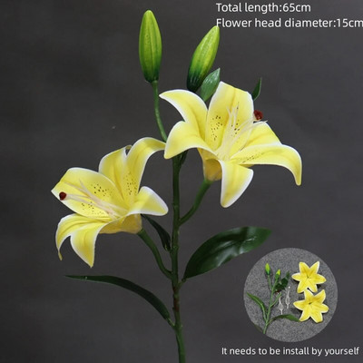 Žuta serija Umjetno cvijeće Biljke DIY Prolaz za vjenčanje Cvjetni aranžman Prozor Materijali za izlaganje Božićni dekor Rekvizit za događaj