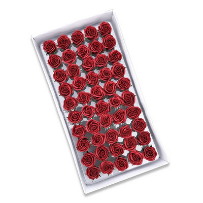 50db rózsa szappan virág olcsó mini virágok mesterséges 3 cm-es romantikus esküvő Valentin-napi ajándék esküvői bankett otthoni dekoráció