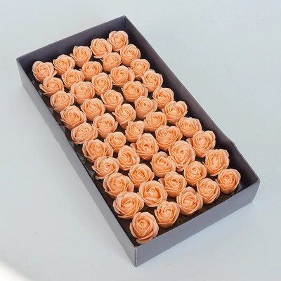 50db rózsa szappan virág olcsó mini virágok mesterséges 3 cm-es romantikus esküvő Valentin-napi ajándék esküvői bankett otthoni dekoráció