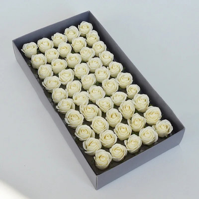 50db rózsa szappan virág olcsó mini virágok mesterséges 3 cm-es romantikus esküvő Valentin-napi ajándék esküvői bankett otthoni dekoráció