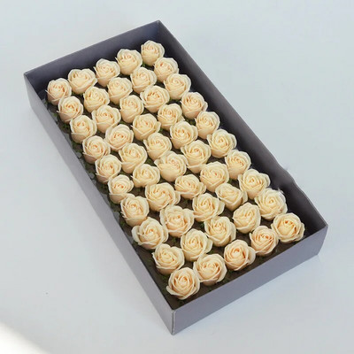 50db rózsa szappan virág olcsó mini virágok mesterséges 3 cm-es romantikus esküvő Valentin-napi ajándék esküvői bankett otthoni dekoráció