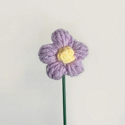 Ar rokām adīts tamborēts ziedu pušķis piena kokvilnas margrietiņa mākslīgie ziedi mājās gatavoti austi ziedi Ziemassvētku dāvanai Jaungada dekors 꽃다발