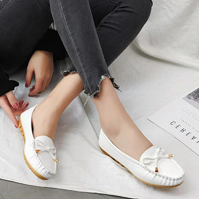 Női Lapos Sekély Cipők Női Espadrillák Nagymama Cipők Fehér Slip on Lapos Cipők Fekete Naplopók Alkalmi cipők Zapatos Mujer