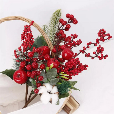 1 buc DIY Artificial Berry Roșii Fructe de Crăciun Buchet Decor Home Decor Nunta Mini Coroana Decorat Crăciun Anul Nou Decorat Cutie Cadou