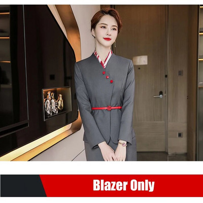 Modes dāmu tumši zils žakete sieviešu biznesa kostīmi bikses un jakas komplekti darba biroja formas tērpi