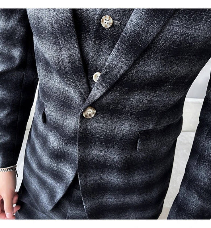 Visoka kvaliteta (Blazer + prsluk + hlače) muško britansko stilsko jednostavno, elegantno modno poslovno ležerno odijelo, trodijelno odijelo