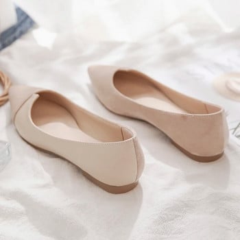 Пролет/есен Нови плитки лаконични дамски обувки Леки плоски обувки Дамски обувки тип лодка с остри пръсти Zapatos De Mujer Обувки Mary Jane