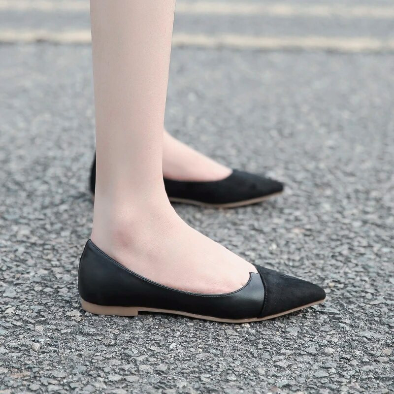 Pavasaris/rudens Jauni sekli, lakoti sieviešu apavi Viegli plakani apavi sieviešu smailiem purngaliem laivu apavi Zapatos De Mujer Mary Jane kurpes