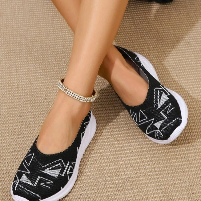 Ženske modne ravne cipele za 2023. Radne cipele Ženske mrežaste cipele za pletenje Prozračne ženske papuče Ležerna sportska obuća Zapatos