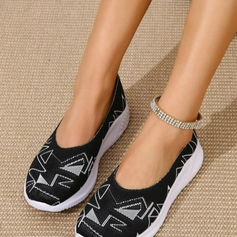 Ženske modne ravne cipele za 2023. Radne cipele Ženske mrežaste cipele za pletenje Prozračne ženske papuče Ležerna sportska obuća Zapatos