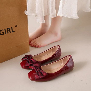 Sweet Bowknot Дамски плоски обувки 2023 Нови плитки балетни обувки Ежедневни обувки с квадратни пръсти Единични обувки Удобни мокасини с мека подметка
