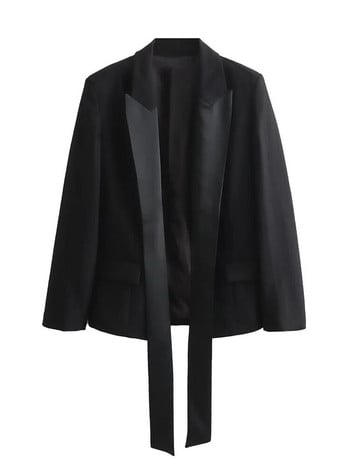 TRAF 2023 Γυναικεία Μόδα Σετ κοστουμιών συνονθύλευμα Γυναικεία οδοντωτό παλτό γραφείου Blazer Γυναικείο Σετ παντελόνι με φαρδύ πόδι Ανοιξιάτικα γυναικεία κοστούμια