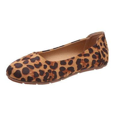 Ravne cipele Proljetne nove ravne cipele s modnim leopard uzorkom plitkim ustima Velike pojedinačne cipele Ženske cipele Luksuzne cipele 44 vel.
