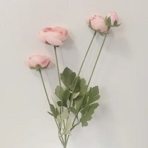 4 glave ružičaste britanske plemićke kraljevske obitelji Umjetno cvijeće Ranunculus Asiaticus Svadbena rosa Lotos Svileni lažni cvjetni ukras