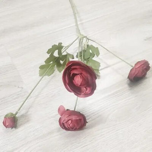 4 glave ružičaste britanske plemićke kraljevske obitelji Umjetno cvijeće Ranunculus Asiaticus Svadbena rosa Lotos Svileni lažni cvjetni ukras