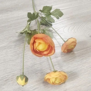 4 glave ružičaste britanske plemićke kraljevske obitelji Umjetno cvijeće Ranunculus Asiaticus Svadbena rosa Lotos Svileni lažni cvjetni ukras