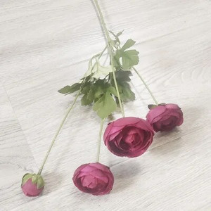 4 glave ružičaste britanske plemićke kraljevske obitelji Umjetno cvijeće Ranunculus Asiaticus Svadbena rosa Lotos Svileni lažni cvjetni ukras