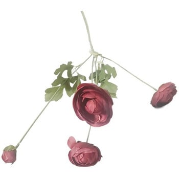 4 глави розово британско благородно кралско семейство Изкуствени цветя Ranunculus Asiaticus Wedding Dew Lotus Silk Fake Flower Decoration