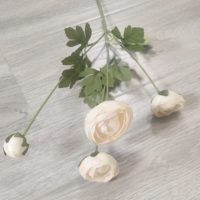 4 glave ružičaste britanske plemićke kraljevske obitelji Umjetno cvijeće Ranunculus Asiaticus Svadbena rosa Lotos Svileni lažni cvjetni ukras
