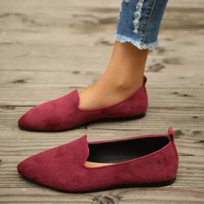 Nove jesenske ženske cipele sa šiljatim vrhovima za 2023., jednobojne, jednobojne cipele za slobodno hodanje, velika veličina, Zapatos De Mujer, velika veličina 43