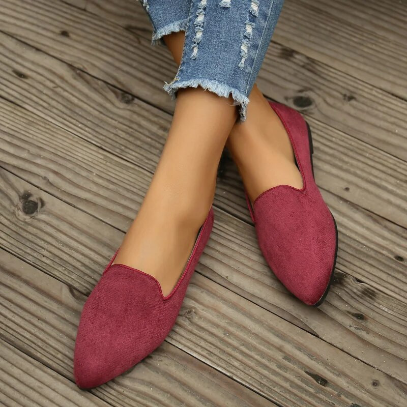 Nove jesenske ženske cipele sa šiljatim vrhovima za 2023., jednobojne, jednobojne cipele za slobodno hodanje, velika veličina, Zapatos De Mujer, velika veličina 43