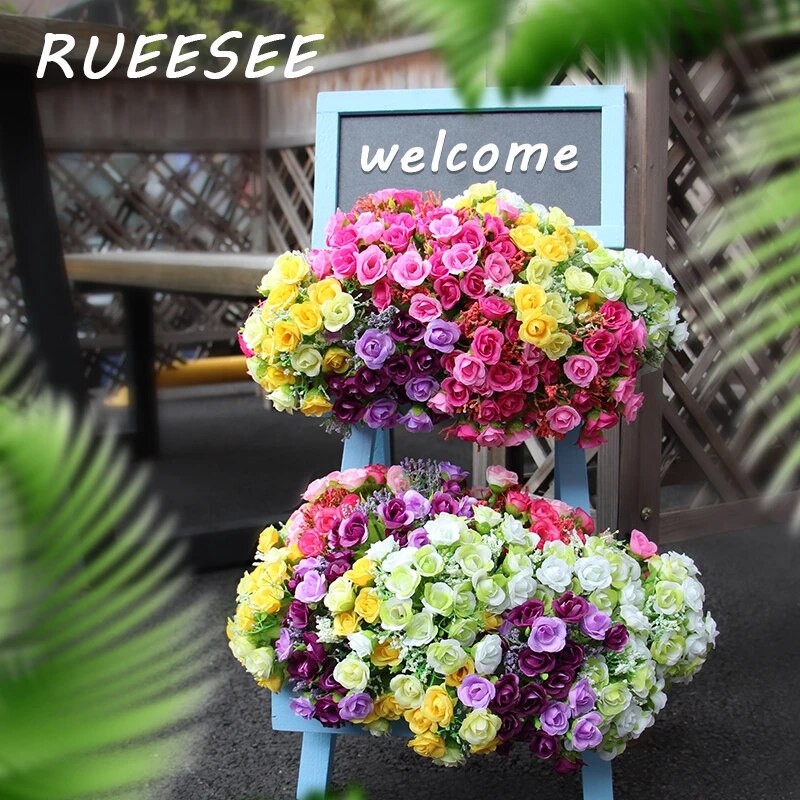 Umjetno cvijeće Svilena ruža 21 glava/buket Gypsophila DIY Dekoracija obiteljskog vjenčanja Hotelska trgovina Stol za blagovanje Aranžman scene