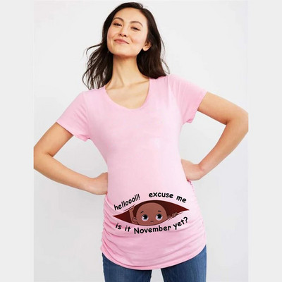 Atvainojiet, vai ir janvāris, tomēr 12 mēneši, vasaras grūtniecība, grūtniecība, T krekls, sieviešu t-krekls, melns bērnu apdruka grūtniecēm