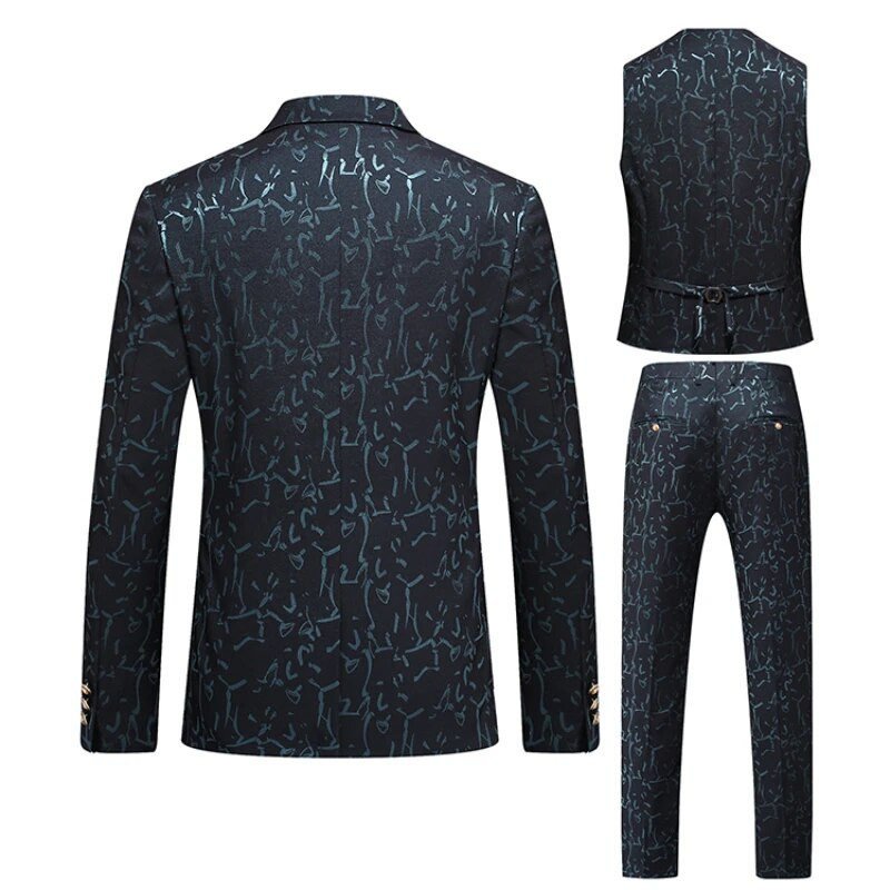 Visoka kvaliteta (Blazer + prsluk + hlače) muško britansko stilsko jednostavno poslovno elegantno modno ležerno usko trodijelno odijelo