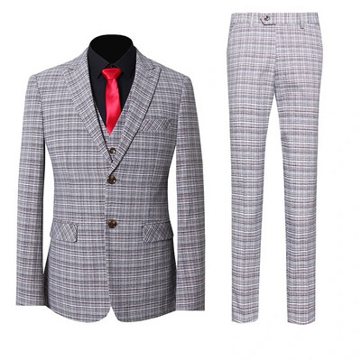 Visokokvalitetna veća veličina S-5XL (odijelo + prsluk + hlače) Britanski stil poslovno ležerno radno muško usko odijelo trodijelno odijelo 2022.