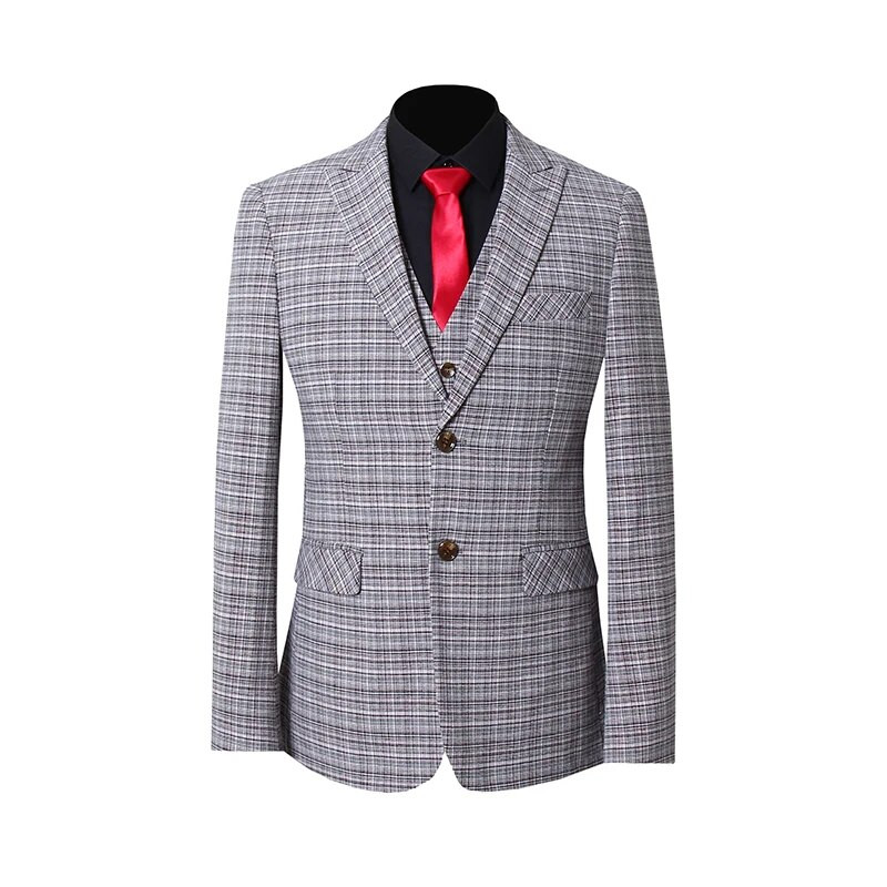 Visokokvalitetna veća veličina S-5XL (odijelo + prsluk + hlače) Britanski stil poslovno ležerno radno muško usko odijelo trodijelno odijelo 2022.