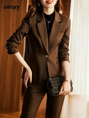 Circyy Slim kétrészes szettek női ruhák 2023 új egygombos öltönyök irodai szettek blézerkabátok + magas derekú tömör nadrágkosztümök
