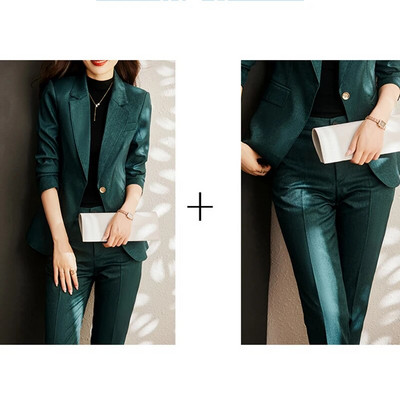 Circyy Slim kétrészes szettek női ruhák 2023 új egygombos öltönyök irodai szettek blézerkabátok + magas derekú tömör nadrágkosztümök