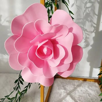 Фалшиви цветя PE пяна Цветя Голяма роза Сватбени цветя Стенни фонове Стена за детска стая Fleur Artificielle Mariage Boda Rosa Flore