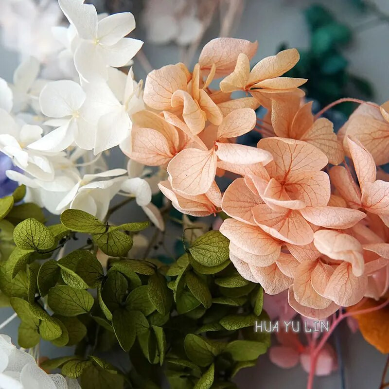 Annas hortenzijas sauso ziedu konservētu ziedu DIY auskari un aromātiskās sveces materiāls gutaperčas sveķu mājas dekorēšanai