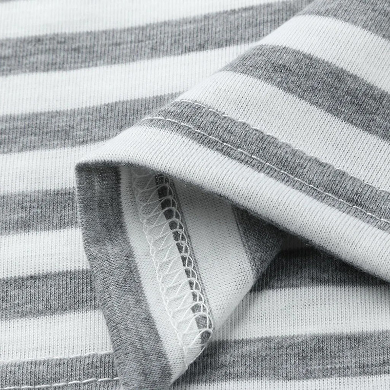 2023 m. Moteriška palaidinė nėščiosioms ilgomis rankovėmis, dryžuota žindyve