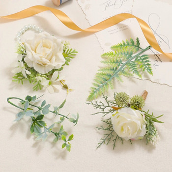 30Pcs изкуствени листа гирлянди декор фалшиви растения за домашна сватбена декорация Направи си сам букет занаяти цветя венец подарък аксесоари